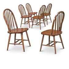 6 Dark Oak Stain Kitchen Dining Arrow Back Chairs Set Http Www Furniturendecor Com 6 Dark Oak Stain Kitchen Dinin Oak Dining Chairs Oak Stain Dining Chairs