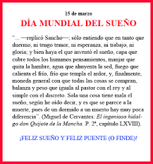 El viernes anterior al equinoccio del marzo se celebra el día mundial del sueño, con la finalidad de sensibilizar a la población acerca de la importancia de . Dia Mundial Del Sueno 15 De Marzo Segundo Blog De Enrique Pallares Molins