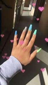 First up we have this glam nail look. 40 Colorful Coffin Acrylic Nails To Choose From