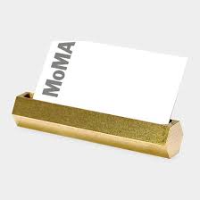Artsondesk modern art business card holder bk301 steel back. Hex Brass Business Card Holder Modern Contemporary Desk Accessories Business Card Holder Display Business Card Displays Metal Business Cards