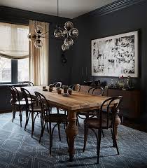 Adding black to the dining room does not necessarily mean creating a dark and gloomy setting that borrows from an. Old And New Desire To Inspire Eclectic Dining Room Dark Dining Room Farmhouse Dining Room