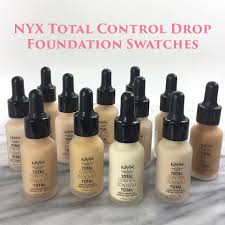 Nyx Total Control Drop Foundation Review My Beauty Bunny Foundation Swatches Nyx Total Control Foundation Reviews