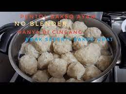 Resep Dan Cara Membuat Bakso Ayam Tanpa Blender Bakso Ayam Cincang Rasa Bakso Urat Youtube Food Vegetables Breakfast