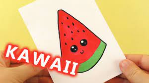 Kinder, die gerne malen, können mit einem. Wassermelone Diy Kawaii Zeichnen Susse Watermelon Selber Machen Malen Fur Kinder Youtube