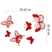 'when we hung it in the spare room, it want more bedroom makeover ideas? Asian Paints Wall Ons Red Intricate Butterflies Wall Sticker