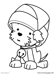 Featured here are a set of puppy coloring pages that are ready to be dabbed on with bright colors by little hands. Merry Christmas Puppy Coloring Pages Printable