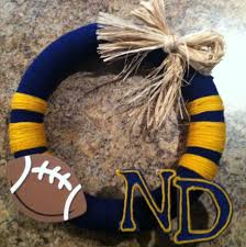 Sports Wreath Sports Wreaths Football Wreath Notre Dame Football