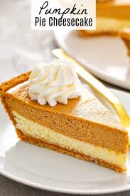 This Phenomenal Pumpkin Pie Cheesecake Has A Thick Layer Of Cheesecake Topped With A L Pumpkin Pie Cheesecake Easy Easy Pumpkin Pie Pumpkin Cheesecake Recipes