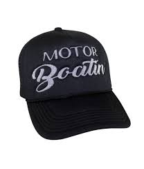 Motor Boatin Foam Trucker Baseball Cap Monogram Hats Lake Hats Girls Trucker Hats