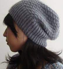 Free Knitting Pattern For Daisy Stitch Slouchy Beanie Hat Hinagiku Hat Hat Knitting Patterns Slouchy Beanie Knit Pattern Knitted Hats