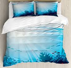 Check spelling or type a new query. Quilts Bedspreads Coverlets Ocean Quilted Bedspread Pillow Shams Set Coral Reef Aquarium Art Print Home Garden