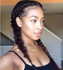 Loose Double French Braids French Braids Black Hair Natural Hair Styles African Braids Hairstyles