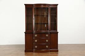 Check spelling or type a new query. Sold Traditional Vintage Mahogany Breakfront China Cabinet Curved Glass Drexel 35175 Harp Gallery Antiques Furniture