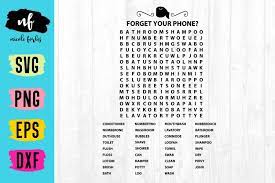 Download Funny Bathroom Word Search Svg Cut File 233842 Svgs Design Bundles