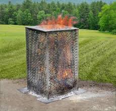 New Burn Barrel Alternative Provides Safer Smarter Burning For Homeowners Burn Barrel Trash Barrel Outdoor Sheds