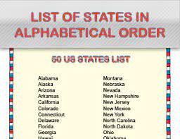 · alabama · alaska · arizona · arkansas · california · colorado · connecticut · delaware . List Of States In Alphabetical Order Tim S Printables