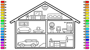 Dibujos de casas con chimenea para colorear dibujos para colorear paisajes. Como Dibujar Una Casa Para Ninos Por Dentro Dibuja Y Colorea Una Casita Muy Facil Youtube