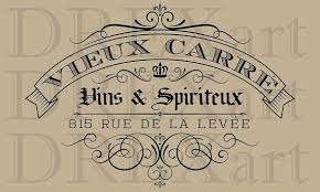 French Stencil Vieux Carre Wine Spirits 12 X 20 7 Etsy French Stencil French Signs Painting Burlap