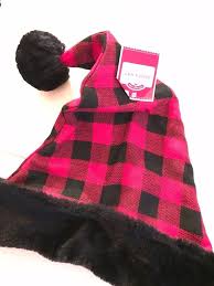 Black And Red Santa Hat Women S Buffalo Plaid Lined Santa Hat Red Black Check One Size Nwt Unbranded Santahat Christmas Women S Buffalo Plaid Black And Red Plaid