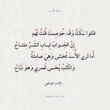 شعر الإمام الشافعي قالوا سكت وقد خوصمت قلت لهم عالم الأدب Arabic Calligraphy Calligraphy