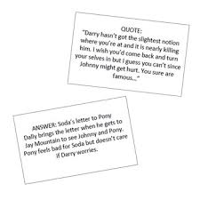 Do you know the secrets of sewing? The Outsiders Quotes