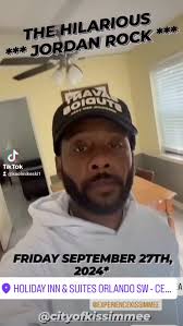 FRIDAY SEPTEMBER 27TH, 2024 @ 6PM,  https://www.eventbrite.com/e/laughs-r-us-comedy-kool-mike-ski-events-present-jordan-rock-friends-l-tickets-1001788976797,  THE HILARIOUS " JORDAN ROCK ", ( younger ...