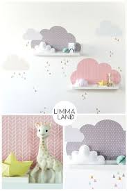 Estantes Con Forma De Nube Que Bonitos Babykamer Wolken Inrichting Kinderkamer Meisjesslaapkamer