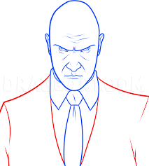 Hello and welcome back in this video i wanted share with you a tutorail on how to draw a man with sunglasses and our model today is in suit and tie. How To Draw Agent 47 Step By Step Drawing Guide By Dawn Dragoart Com