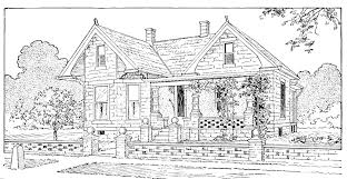 Digital Two For Tuesday House Colouring Pages Black And White Illustration Digital
