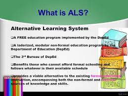 What Is Als Alternative Learning System A Free Education Program Implemented By The Deped A Laderized Modular Non Formal Education Ppt Download
