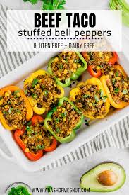 Beef And Quinoa Stuffed Bell Peppers Recipe Dairy Free Recipes Dinner Gluten Free Recipes For Dinner Gluten Free Dairy Free Dinner