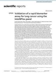 PDF) Validation of a rapid biomarker assay for lung cancer using the  IntelliPlex panel