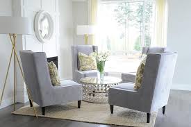 Add more light to the dining room or living room with a mirrored coffee table. Yellow And Gray Living Room With Chairs In Circulation Formation Contemporary Living Room