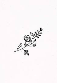 Aesthetic Simple Black And White Tattoo Drawings Super Nature Drawings Simple Aesthetic Ideas Flower Drawing Design Flower Tattoo Designs Flower Illustration