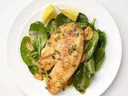 Lemon Garlic Tilapia With Spinach Recipe Food Network Recipes Tilapia Recipes Easy Tilapia Recipes