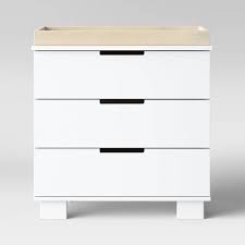 Babyletto Modo 3 Drawer Changer Dresser White Washed Natural Target
