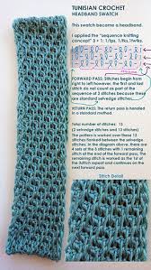 I am starting this variation assuming that you have worked through row 16 with your pattern repeats as per the cover photo. Ravelry Kokonoir S Tunisian Crochet Headband W Applied Sk