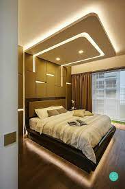 Made of wood, the panel above marks the sleeping area, while also offering space for lighting. Simple Bed Simple Bedroom False Ceiling Design Novocom Top