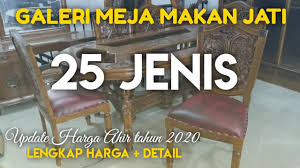 Salah satu jenis model meja makan yang dapat anda pilih adalah model meja makan rotan yang memiliki kesan penampilan yang unik dan. 25 Jenis Meja Makan Jati Ukir Harga Mulai 5jutaan Aneka Kursi Makan Jepara Youtube