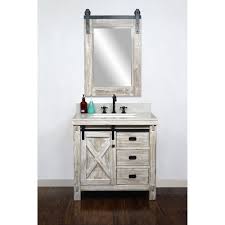 Color is key to completing the brand within your home. 37 Rustic Solid Fir Barn Door Style Single Sink White Wash Finish Vanity With Marble Or Granite Top No Faucet Overstock 29882552