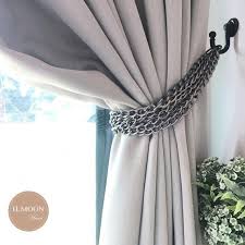 Black And Gold Curtain Tie Backs Details Make Magic New And Dramatic Decoration For Light Gray Curtains Or Black Decor One Tieba Grey Curtains Curtain Tie Backs Diy Pink And Gold Curtains