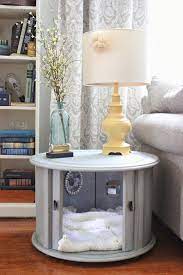 It can be used as a coffee table, round sofa table, end table, cocktail table, office table, etc. 15 Stylish Pet Beds That Also Serve As Great Looking Tables
