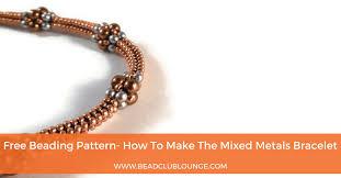 More images for free beading patterns for beginners » Free Beading Pattern How To Make The Mixed Metals Bracelet