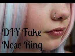 Diy How To Make A Fake Nose Ring Youtube Good Idea To Try Out A Piercing Before Actually Getting It Pierced Fake Nose Rings Fake Nose Diy Nose Rings