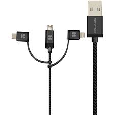 Micro usb charger / data cables for samsung galaxy s4 s3 s5 s6 s7 lumix. Cablu Date Promate Unilink Trio Microusb Type C Lightning 1 2m Gray