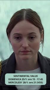 Ciao e buona Domenica a tutti! OGGI il 7b propone due spettacoli (ore 15 e  17.45) del meraviglioso SENTIMENTAL VALUE di Joachim Trier, vincitore di  numerosi premi e candidato a ben 9 Oscar, mentre ...