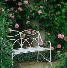 English Garden Bench With Roses Romantic Inspiration For Embroidered Decor Backyard Seating Pink Garden Climbing Roses
