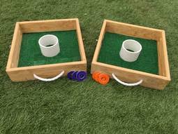 Can be played with 2 players or 4 players; How To Play Washers Game Rules Distance Washer Boards Diy