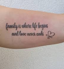 In fact, these kinds of tattoos are most popular with men because they can symbolize close relationships with family… Family Tattoo Quotes Tumblr Best Of Forever Quotes