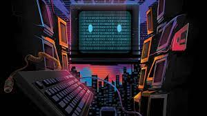 Technology Monitor Alpha Coders Binary Crt Monitor Retro Wave 4k Wallpaper Hdwallpaper Desktop In 2021 Waves Wallpaper Retro Games Wallpaper Retro Waves